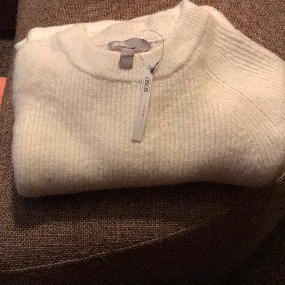 Asos cream colored maternity Sweater